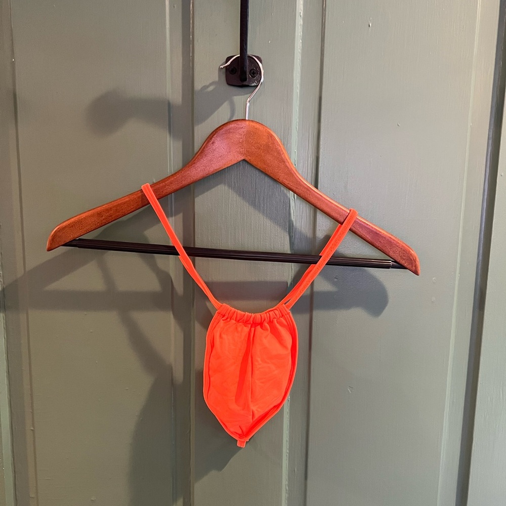 Candyman Orange Pouch Thong - size XL